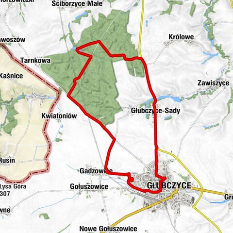 Głubczyce - Kościół pw. Św. Anny - Głubczyce-Sady - Głubczyce-Las Marysieńka