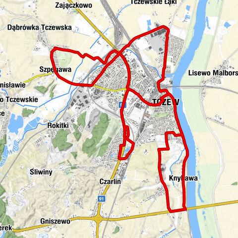Szpęgawa - Gościniec nad Wisłą - Kaplica Sióstr Pasterek - Tczew