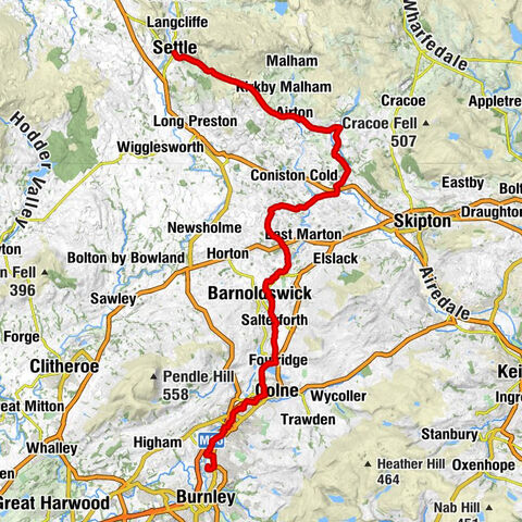 Burnley - Brierfield - Midllesber Hill - Settle