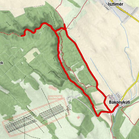 Bakonykúti - Sárkány-barlang - Rózsa Sándor-barlang - Iker-barlang