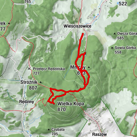 Wieściszowice - Kolorowe Jeziorka - Wielka Kopa