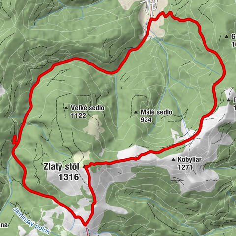 Stará Voda - Zlatý stôl - Švedlár