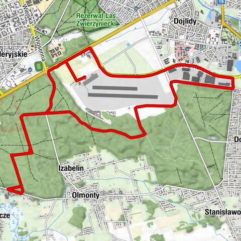 Śródlesie - Białystok - Krywlany - Dojlidy