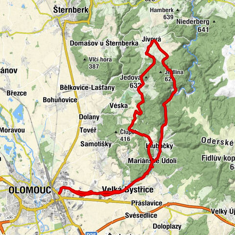 Olomouc - Jívová -Olomouc