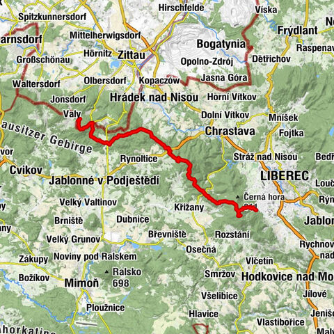 Jeschken und E3 - Von Horni Hanichov nach Oybin