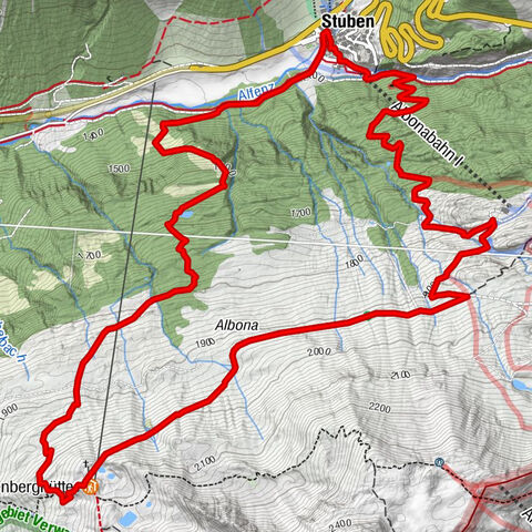 Stuben - Stubner See - Kaltenberghütte - Stuben