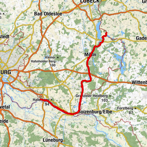 Radweg Hamburg-Rügen