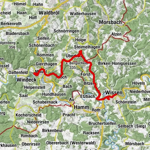 Radtour Sieg | Tälersprung | Wissen-Windeck