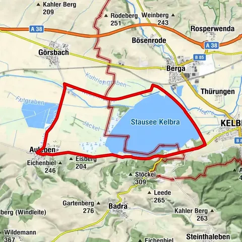 Rundwanderweg um den Helmestausee