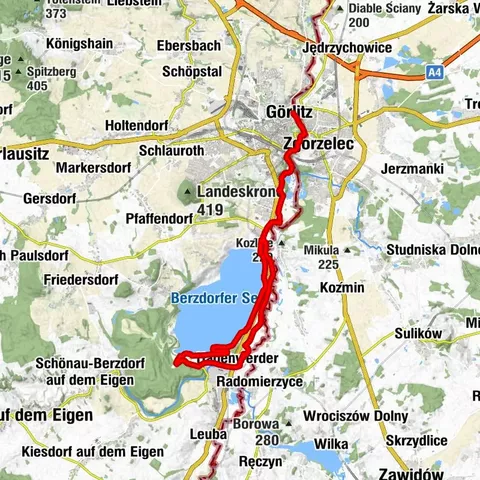 Bicycle tour along the Oder-Neisse cycle path and around Berzdorf Lake