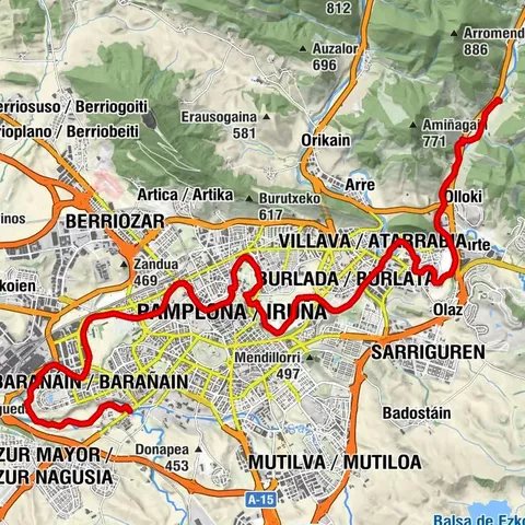 Etxabakoitz - Zizur Mayor / Zizur Nagusia - Barañáin / Barañain - Obraizortea