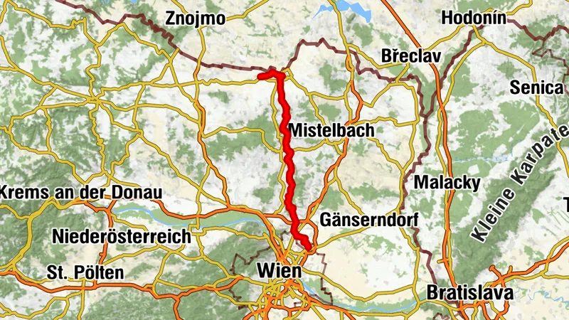 Wien über den Buschberg nach Laa an der Thaya, Wulzeshofen