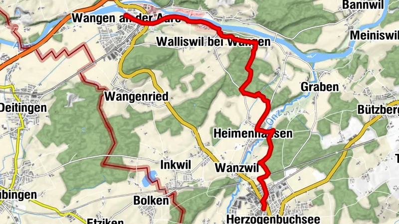 Der Aare entlang zum mystischen Steinbachweiher
