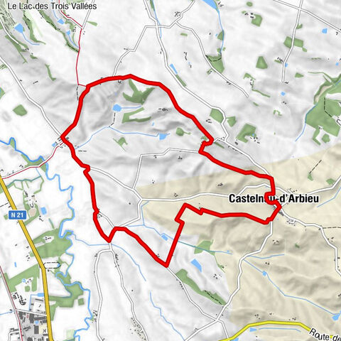 Castelnau d'Arbieu - Las Costes route