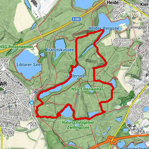 Liblarer Seenplatte - Donatussee - Pingsdorfer See - Heider Bergsee