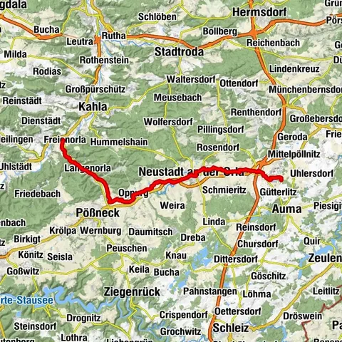 Orla cycling route - Thuringia