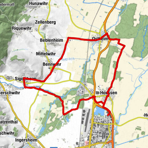 Bike route: BL459 - Ride through the orchards around Colmar