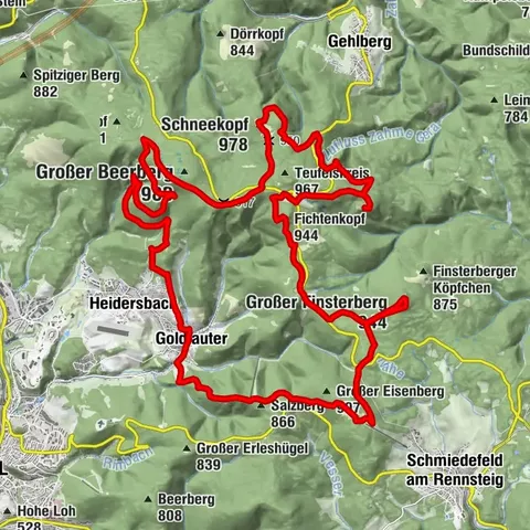 Hiking - Summit hiking trail - Suhl-Goldlauter - Thuringian Forest