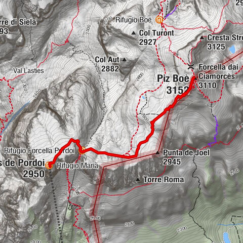 Dolomiten Sellagruppe, Alb. Col di Lana, Sas de Pordoi, Piz Boé retour 22.06.2016