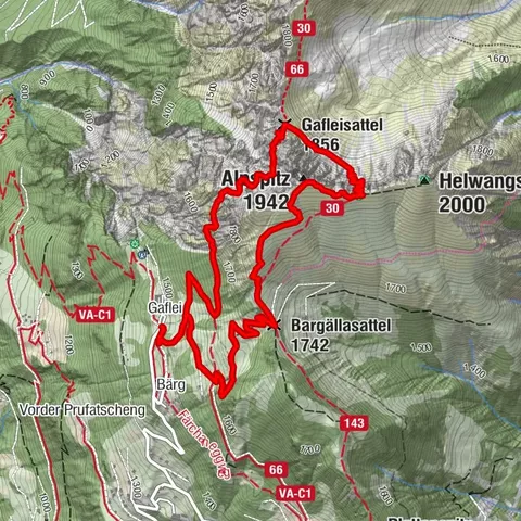 To the summit cross of the Alpspitz