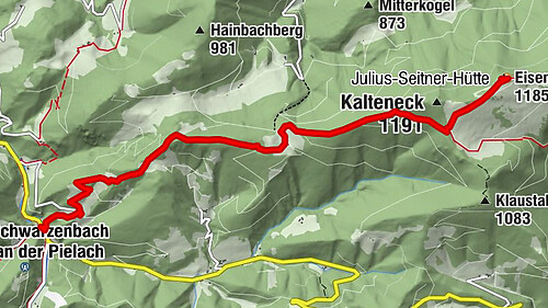 Eisenstein mit Start aus Schwarzenbach